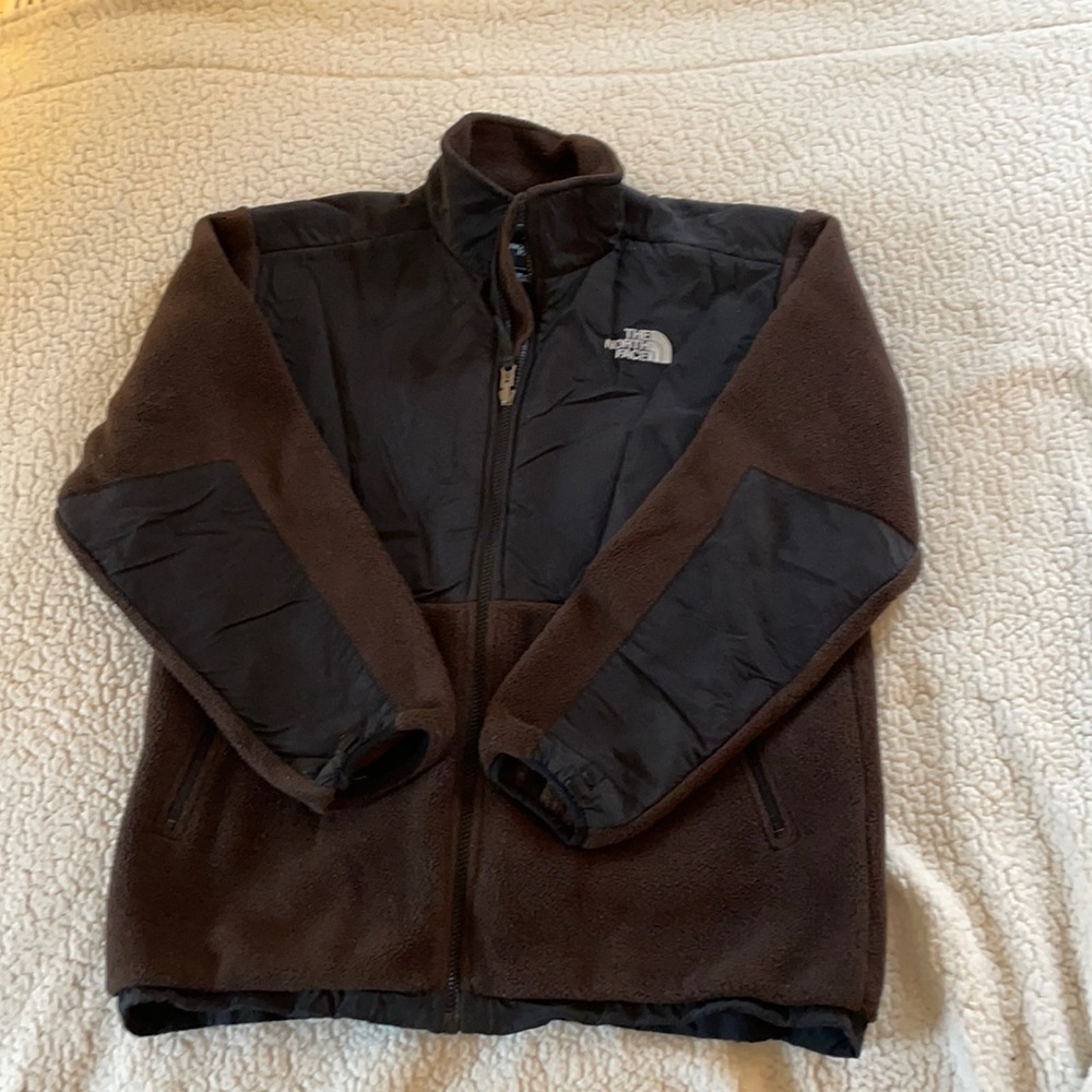 North Face Boys XL Brown Zip Up